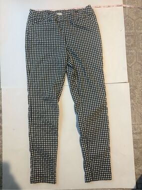 Cato Black & White Gingham Cropped Pants